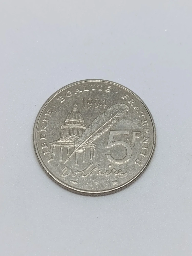 Francie 5 franků, 1994 300. výročí narození Voltaira