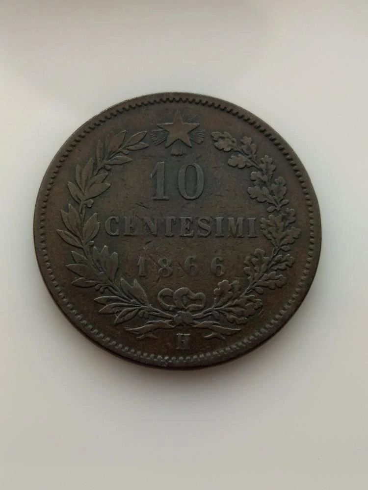 Itálie 10 centesimi, 1866 H