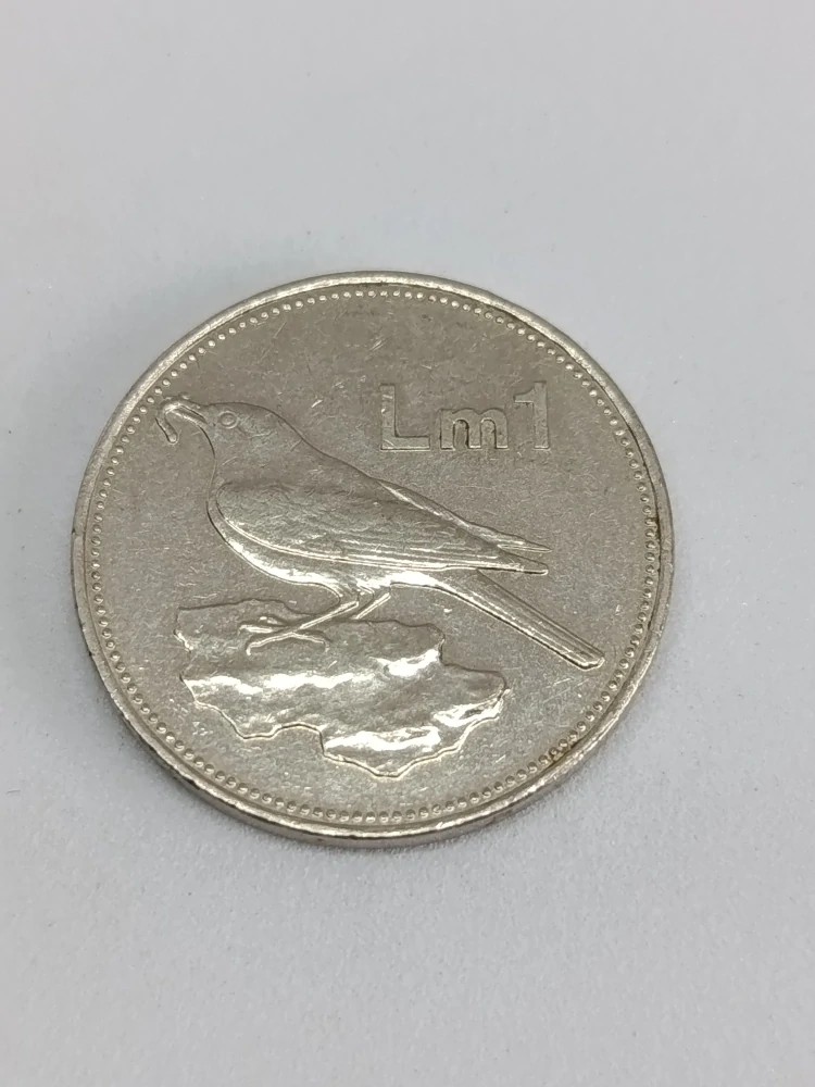 Malta 1 lira, 1986