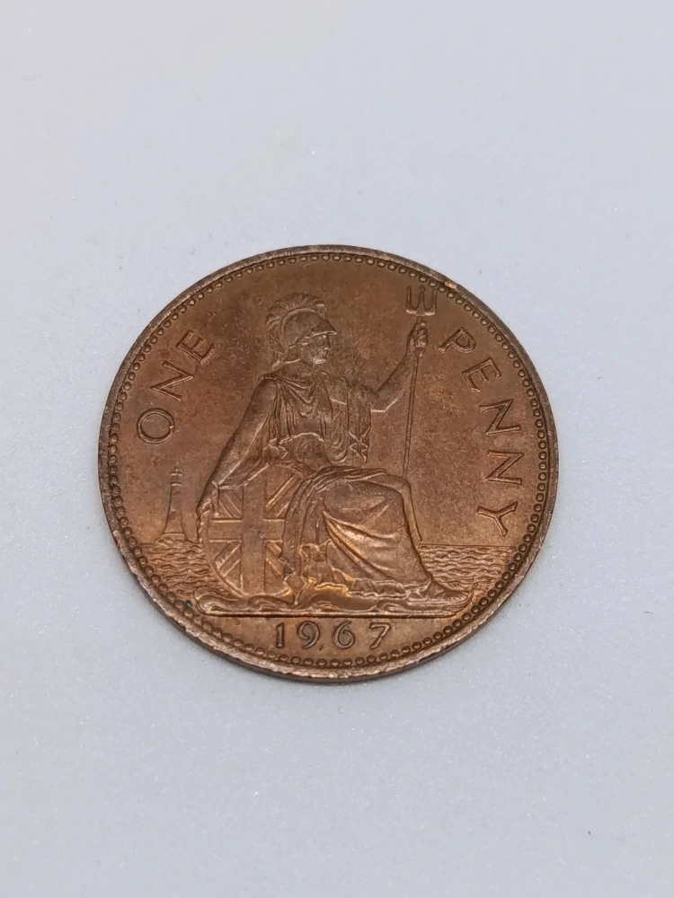 Velká Británie 1 pence, 1967