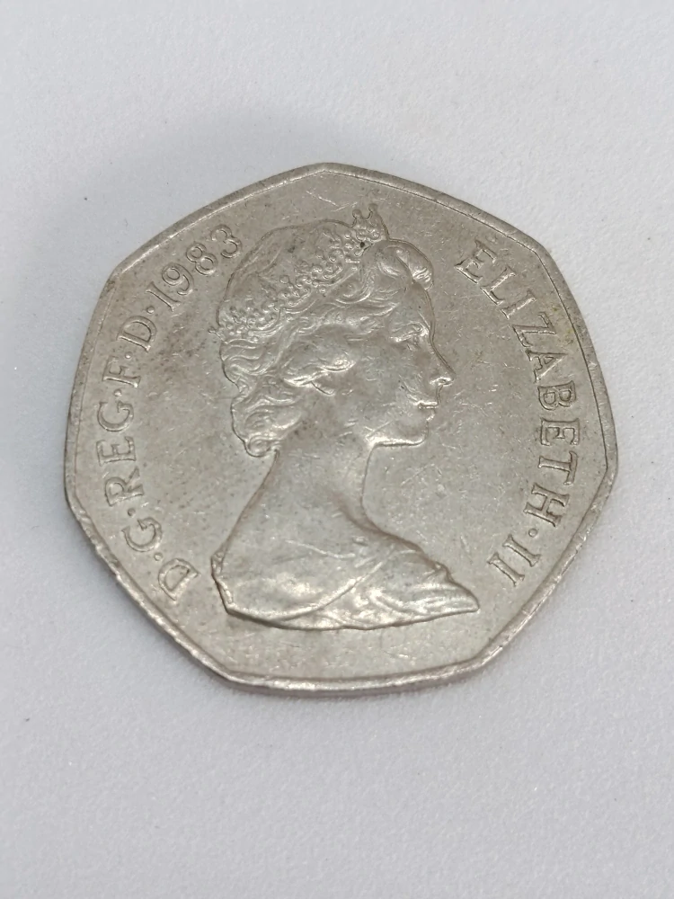 Velká Británie 50 pencí, 1983