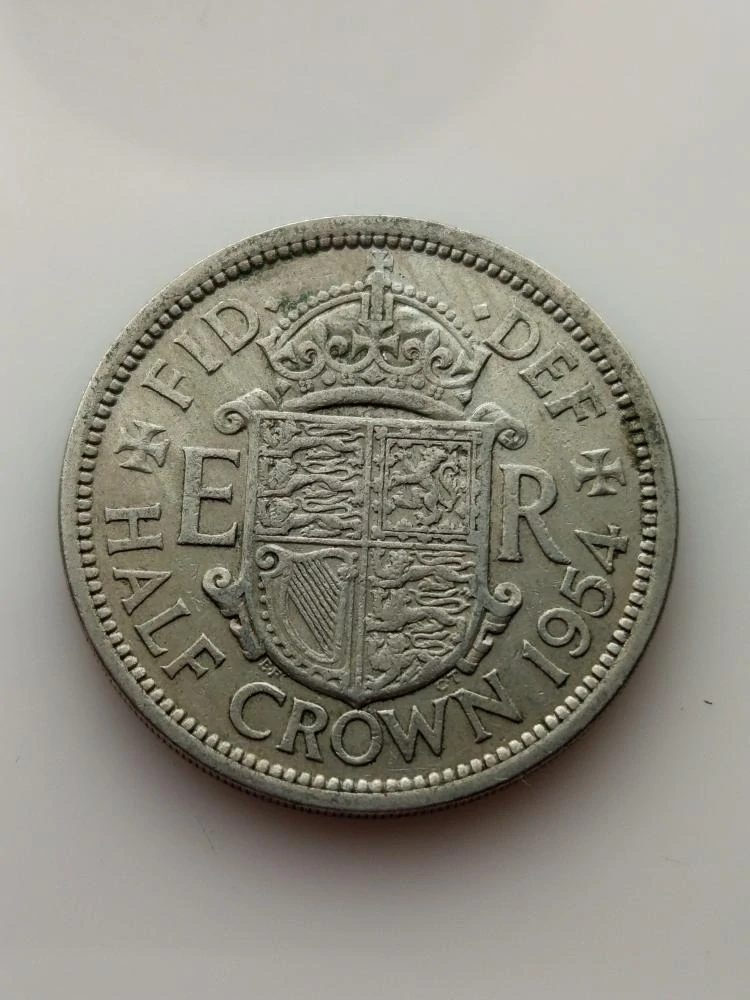 Velká Británie ½ koruny, 1954