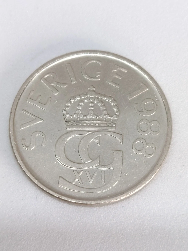 Švédsko 5 korun, 1988