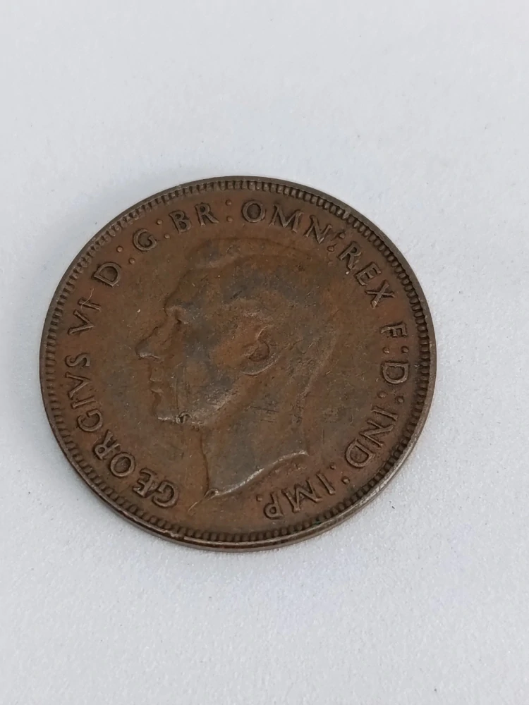 Austrálie 1 pence, 1947 Tečka za "PENNY"
