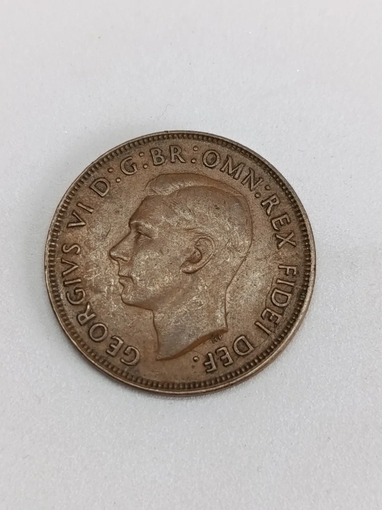 Austrálie 1 pence, 1950 Bez tečky