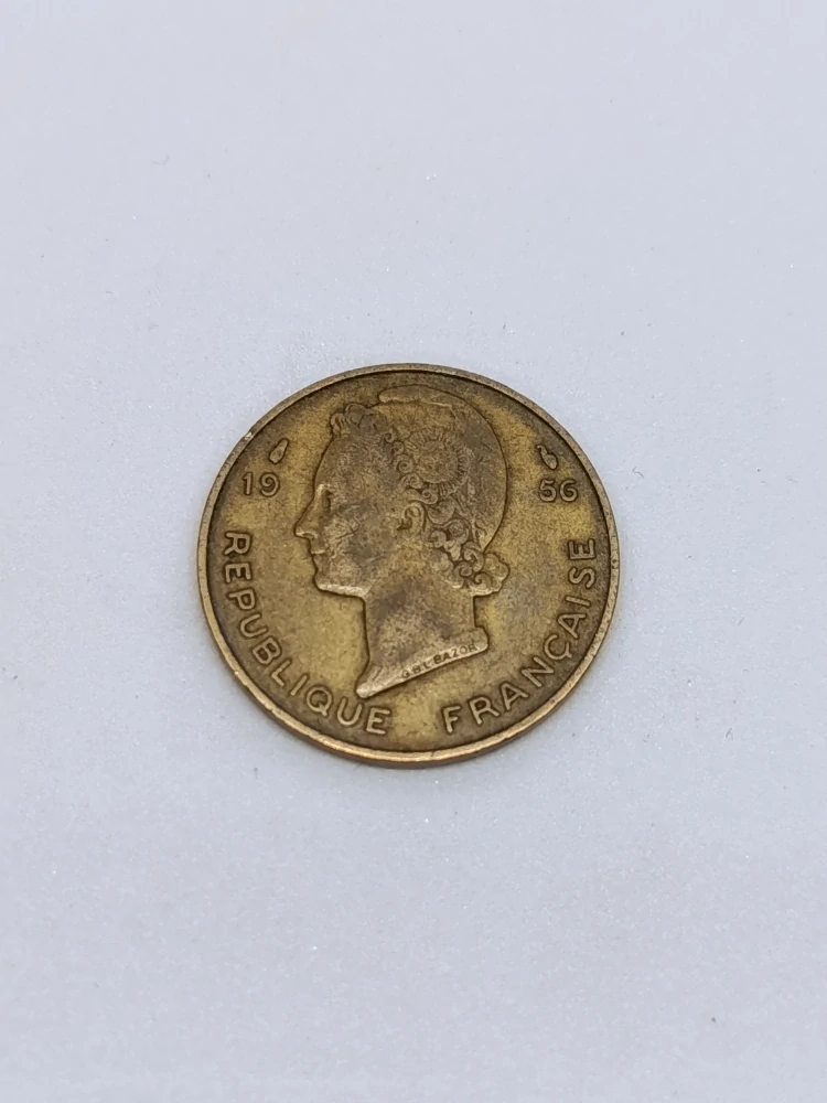 Francouzská Západní Afrika 10 franků, 1956