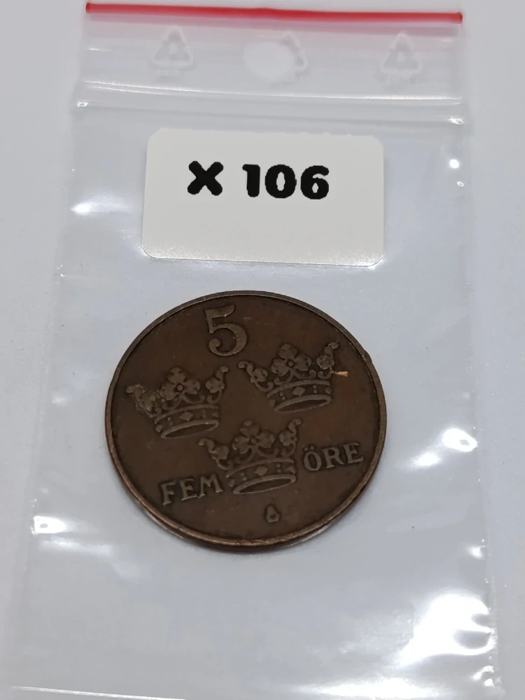 Švédsko 5 øre, 1919