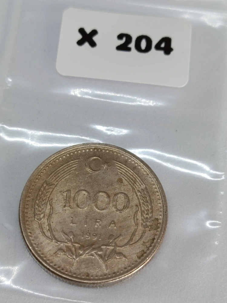 Turecko 1000 lir, 1991