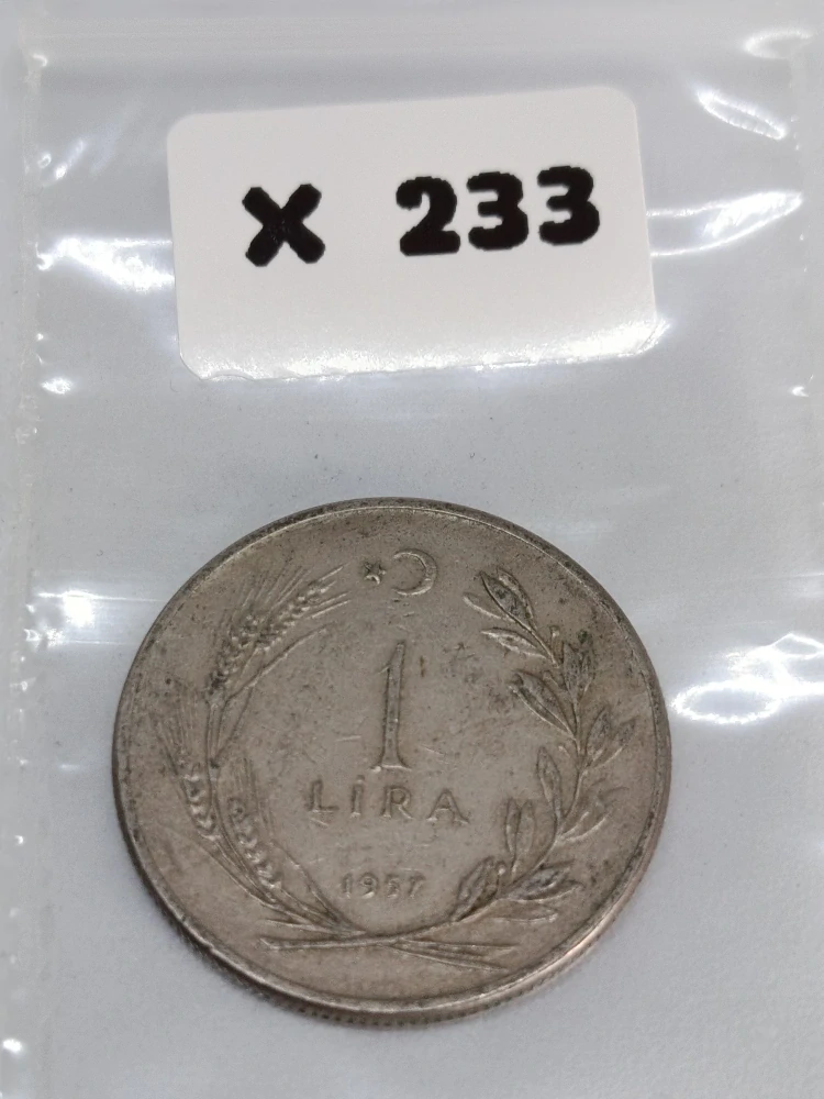 Turecko 1 lira, 1957