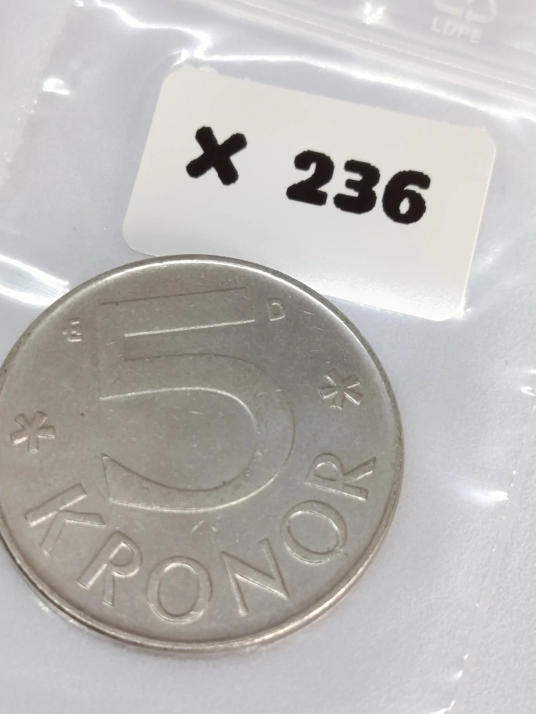 Švédsko 5 korun, 1988