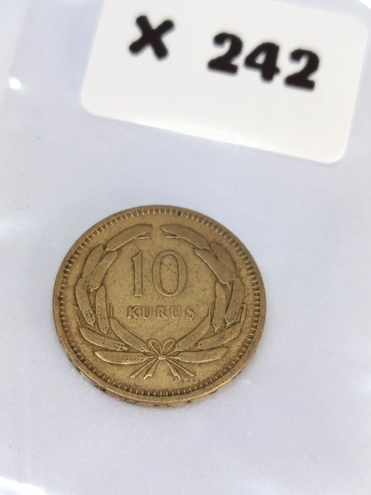 Turecko 10 kuruşů, 1949