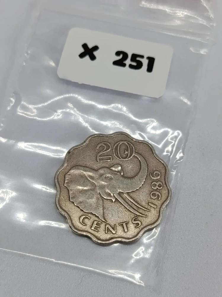 Svazijsko (Eswatini) 20 centů, 1986
