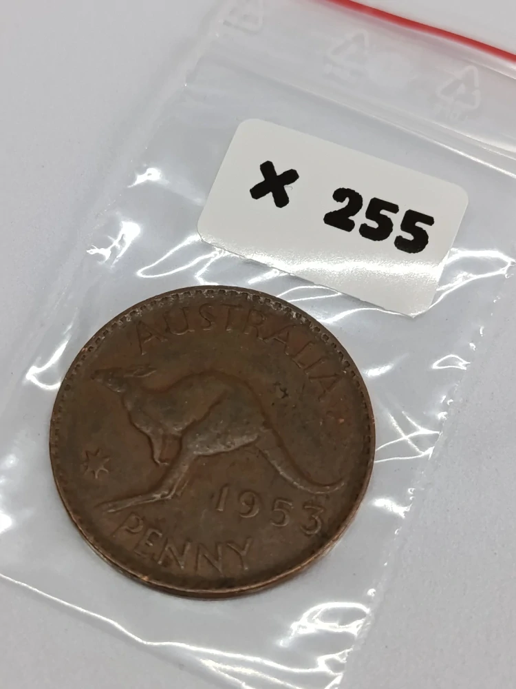 Austrálie 1 pence, 1953 Tečka za "AUSTRALIA." - Mincovna Perth