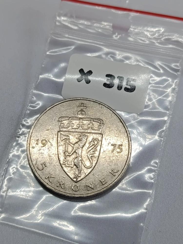 Norsko 5 korun, 1975