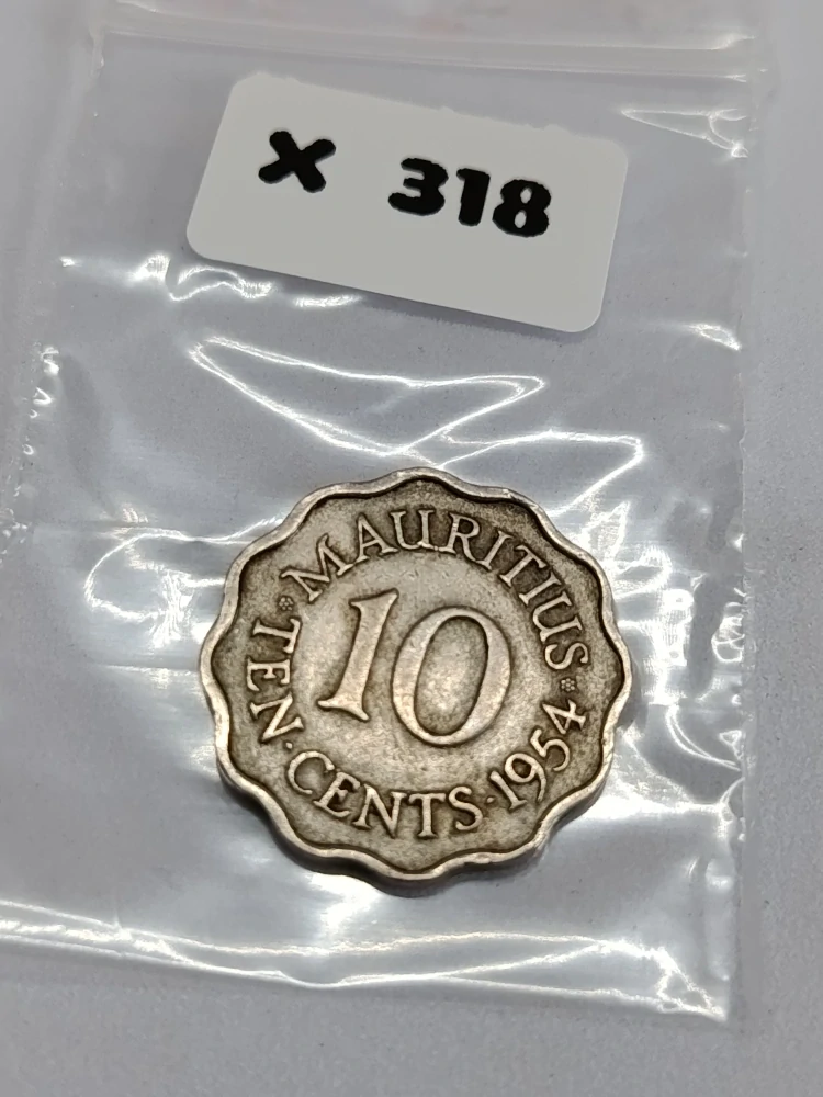 Mauricius 10 centů, 1954
