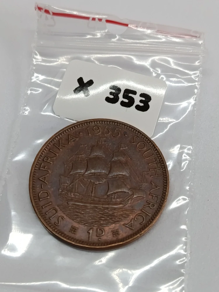 Jihoafrická republika 1 pence, 1955