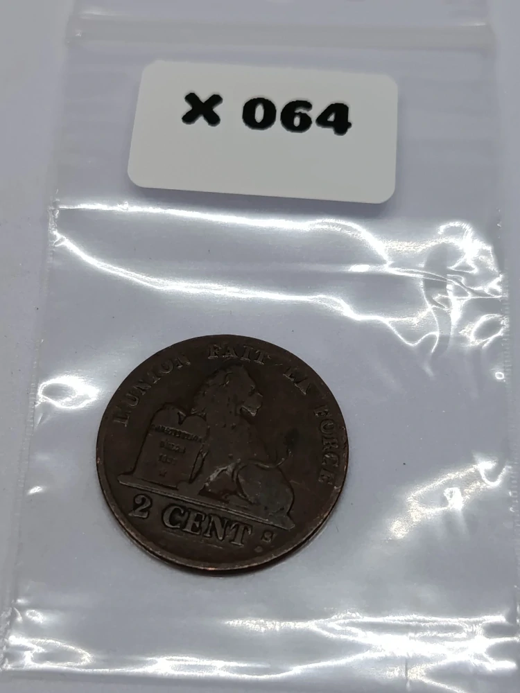 Belgie 2 centimy, 1856