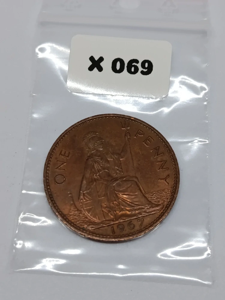 Velká Británie 1 pence, 1967