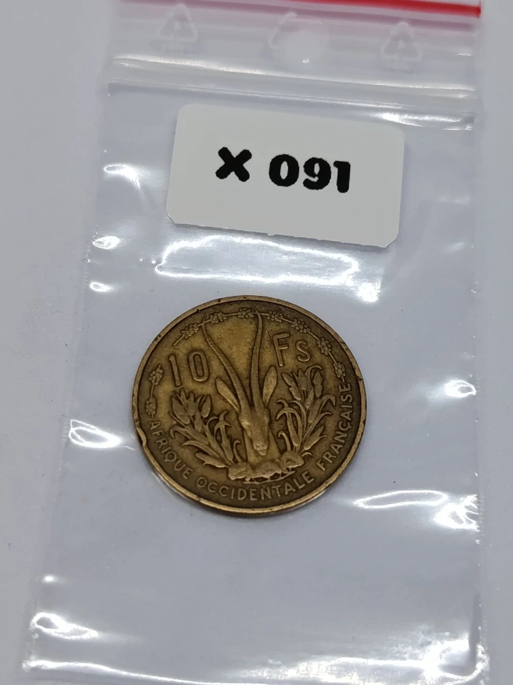 Francouzská Západní Afrika 10 franků, 1956