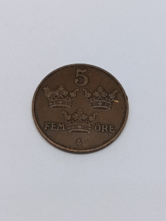 Švédsko 5 øre, 1919