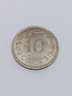 Malta 10 centů, 1972