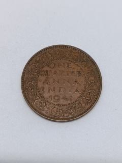 Britská Indie ¼ anna, 1941 •