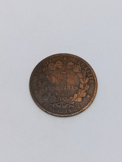 Francie 5 centimů, 1884