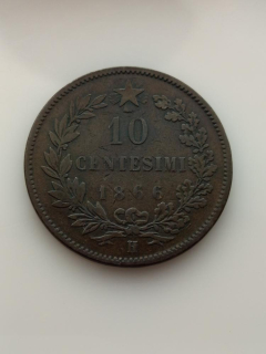 Itálie 10 centesimi, 1866 H