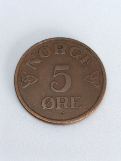Norsko 5 øre, 1953