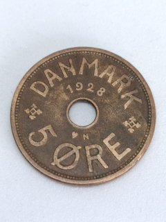 Dánsko 5 øre, 1928