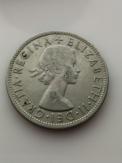 Velká Británie ½ koruny, 1954