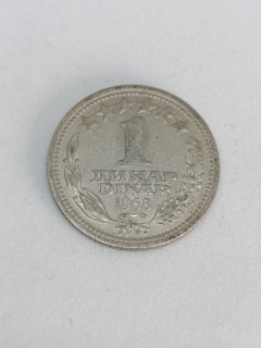 Jugoslávie 1 dinár, 1968
