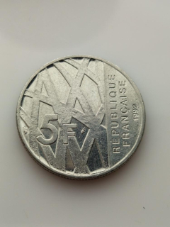 Francie 5 franků, 1992 10. výročí – úmrtí Pierra Mendes-France