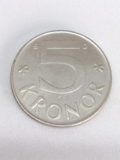 Švédsko 5 korun, 1988