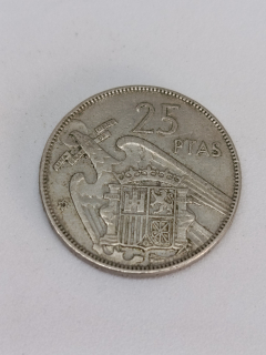 Španělsko 25 pesetas, 1957 59 inside the star