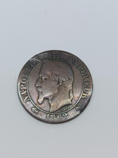Francie 5 centimů, 1862 A