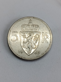 Norsko 5 korun, 1963