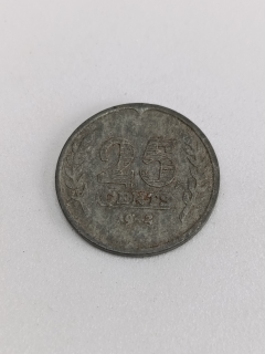 Nizozemsko 25 centů, 1942