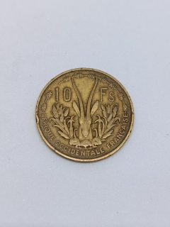 Francouzská Západní Afrika 10 franků, 1956